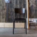 Set Van 4 Eetkamerstoelen - Houten Design Zwart - School