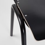 Set Van 4 Eetkamerstoelen - Houten Design Zwart - School