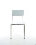 Workliving - School Eetkamerstoel - Houten Design Wit