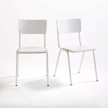 Workliving - School Eetkamerstoel - Houten Design Wit