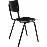 Workliving - School Eetkamerstoel - Houten Design - Zwart