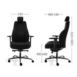 Workliving Delta-2 Mirage - Ergonomische 24-Uurs Bureaustoel 200 Kg